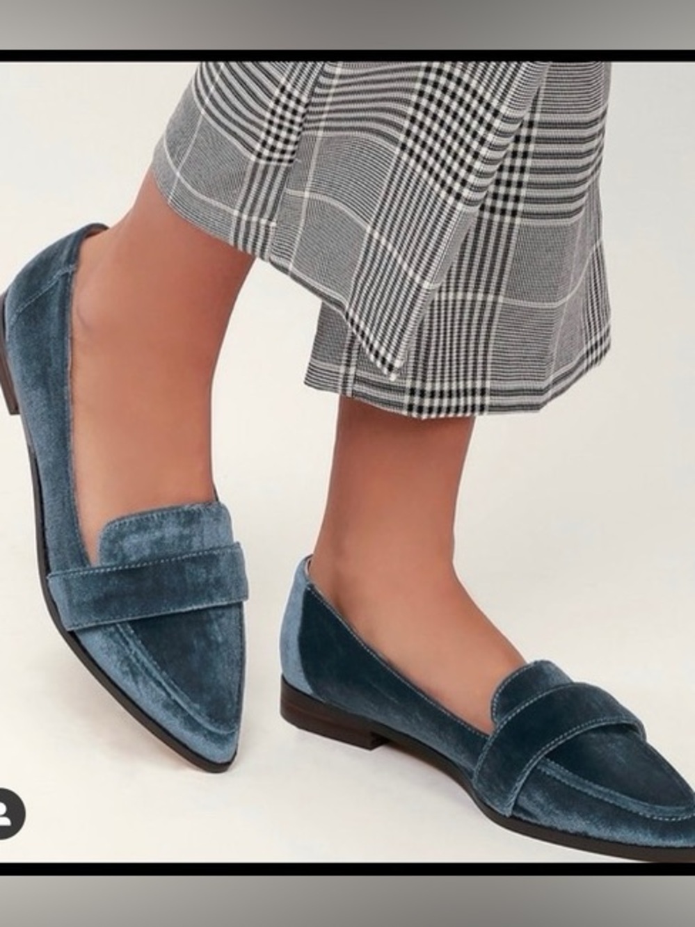 Sole Society Blue-Gray Velvet Loafers